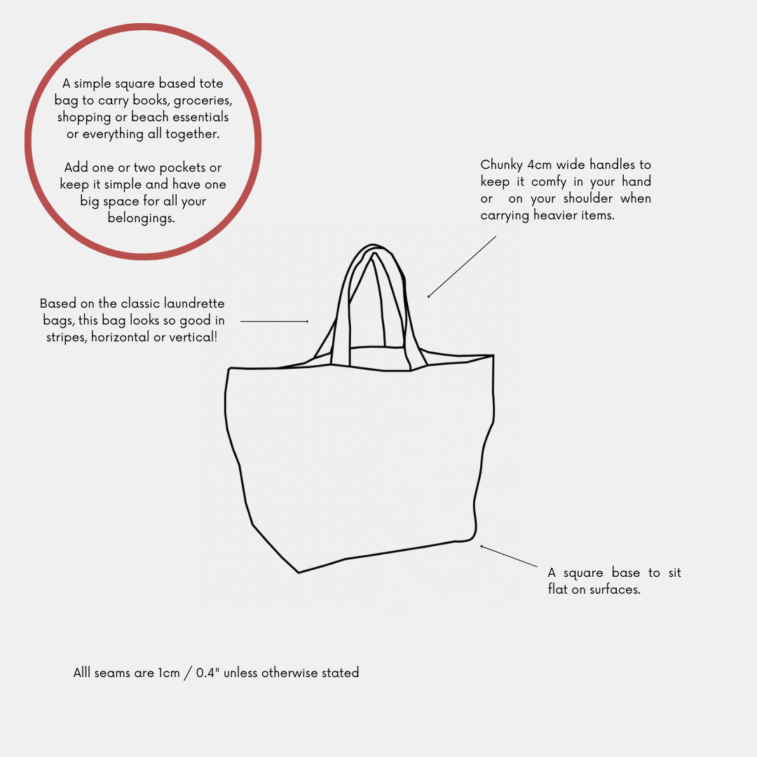 Chunky Handle Tote PDF Pattern (3 Sizes)