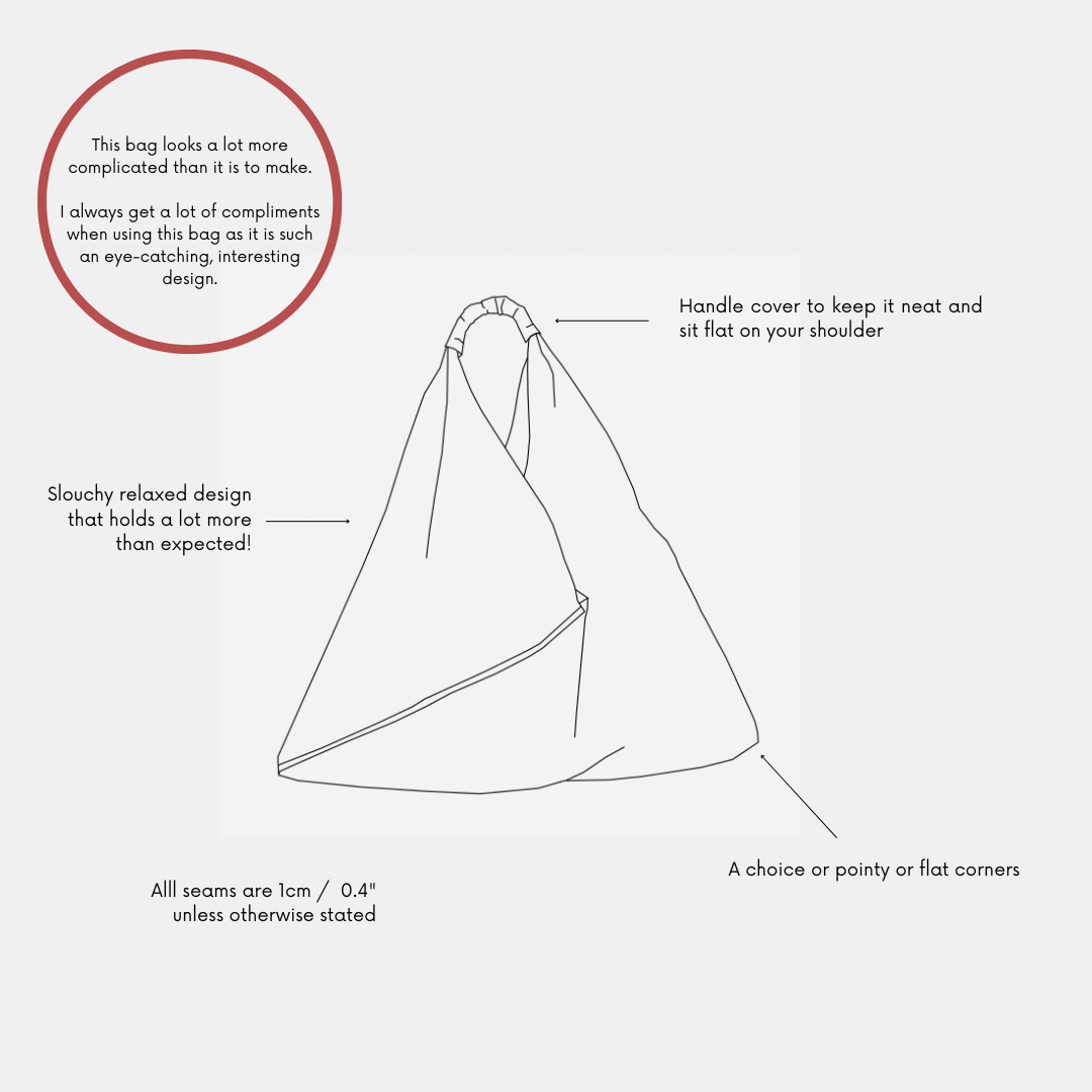 Origami Bag PDF Pattern (2 Sizes)