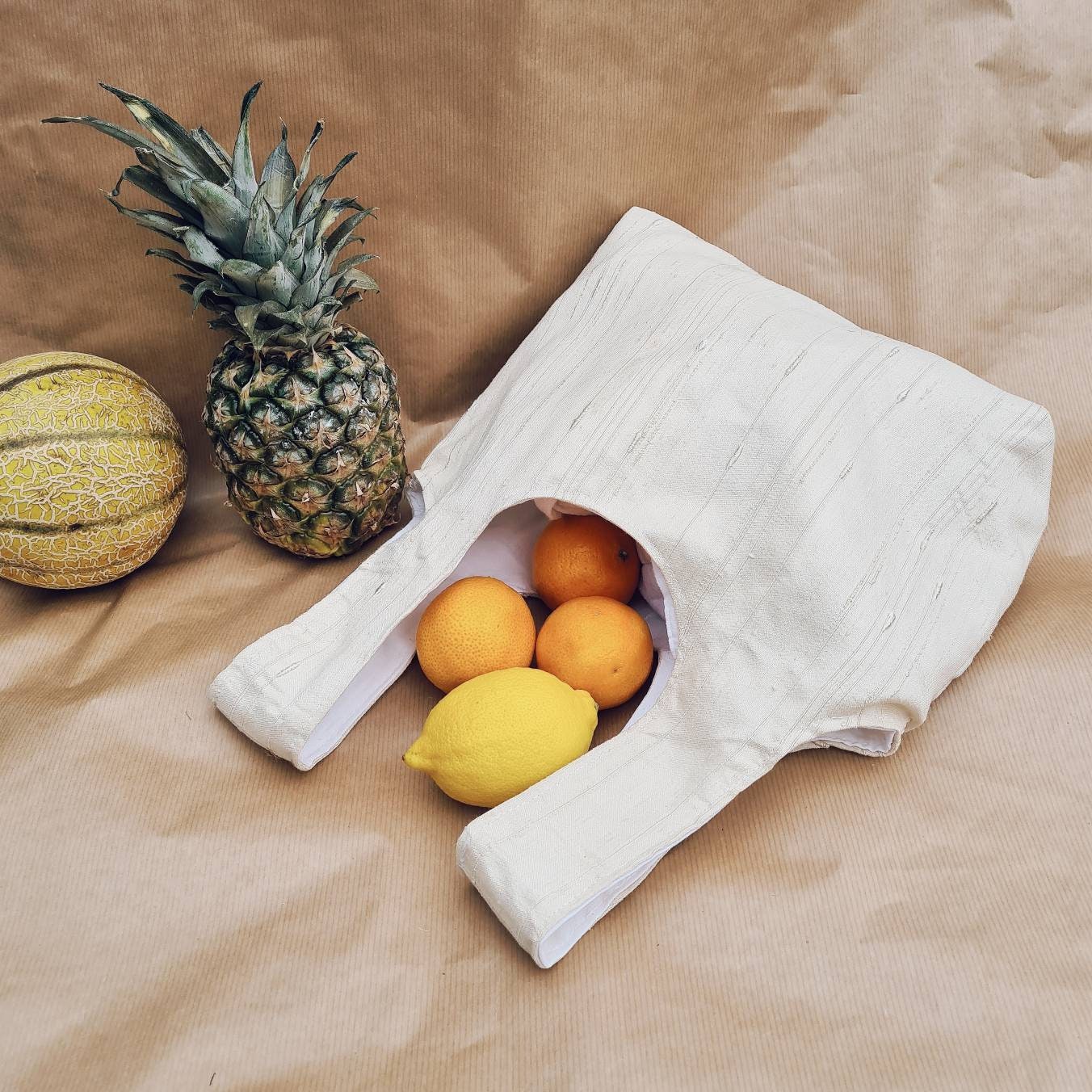 Small and Large Shopper Bag | PDF Sewing Pattern with Tutorial | Instant Digital Download | 2 Sizes | Reusable Eco Cotton Grocery Bag