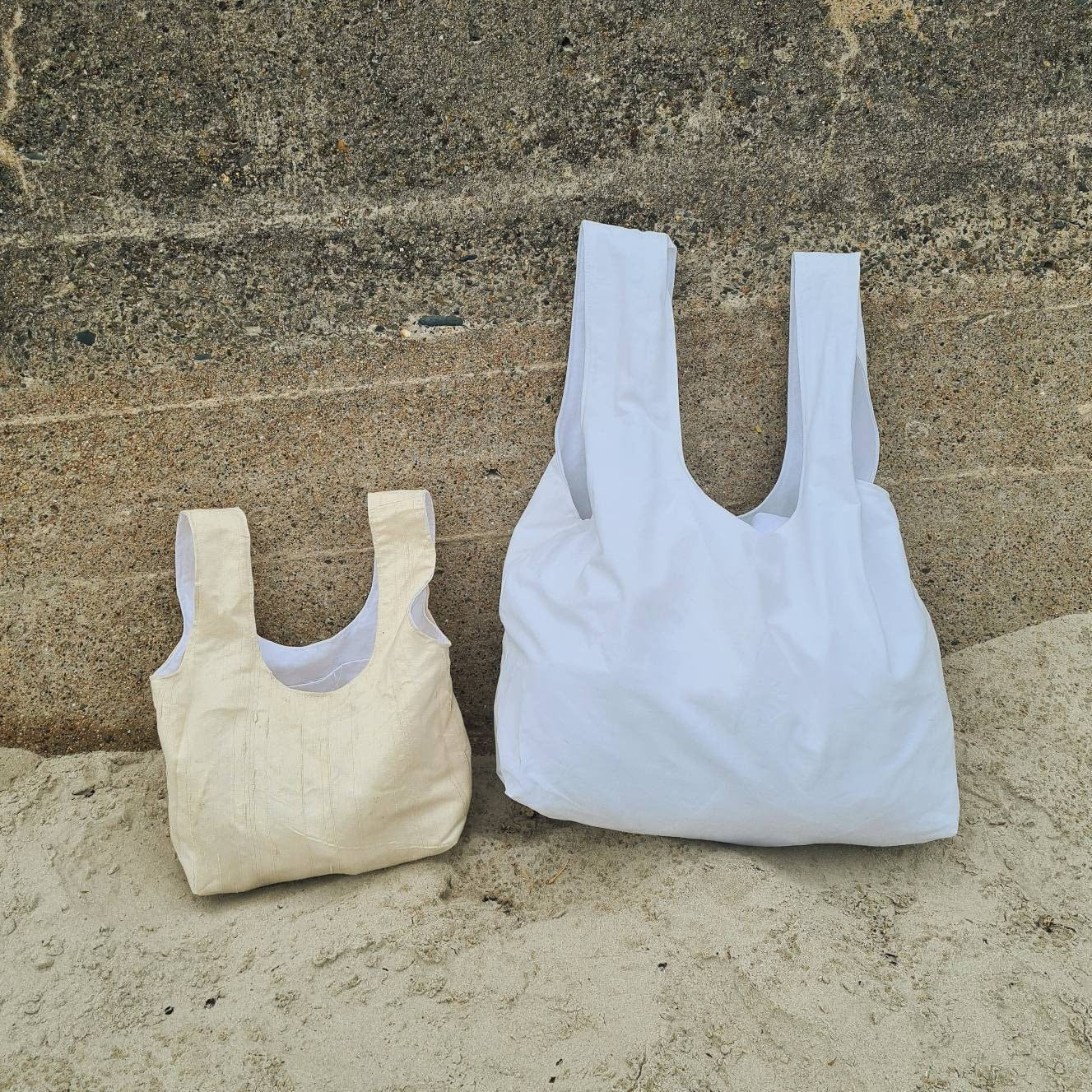 Small and Large Shopper Bag | PDF Sewing Pattern with Tutorial | Instant Digital Download | 2 Sizes | Reusable Eco Cotton Grocery Bag