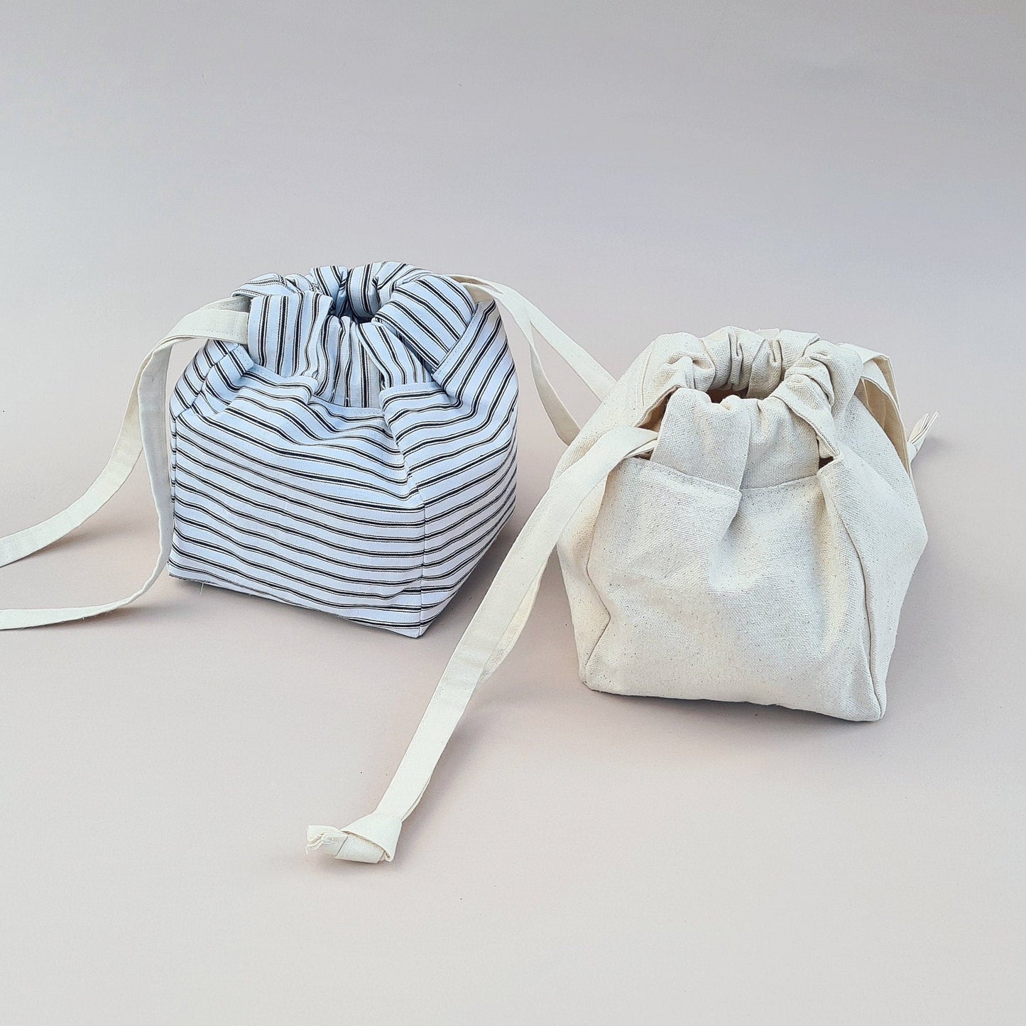 Small & Large Drawstring Pouch | PDF Bag Sewing Pattern and Tutorial | Instant Digital Download | Toiletry Bag | Two Sizes | Make Up Holder