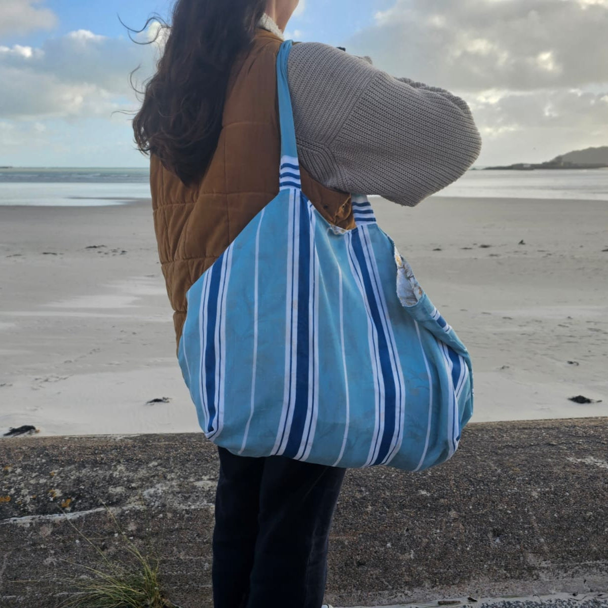 Small & Large Chunky Handle Tote Bag | PDF Sewing Pattern and Tutorial | Instant Digital Download | Easy Fun Sewing | Canvas Bag Pattern