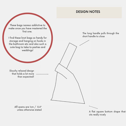Square Knot Bag PDF Pattern (3 Sizes)