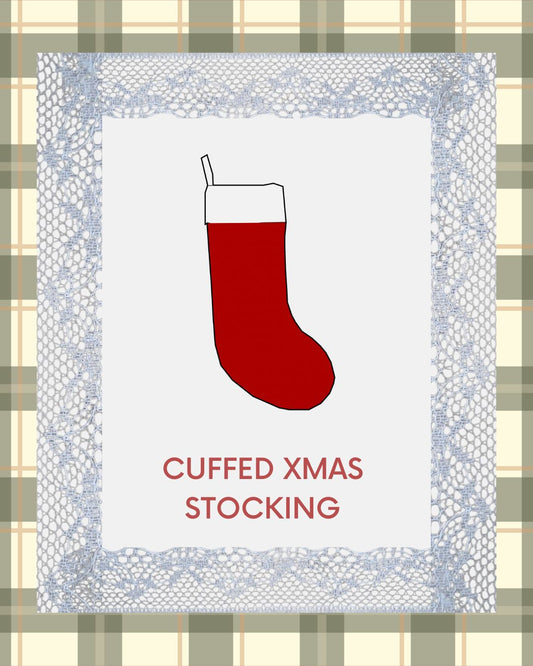 Cuffed Xmas Stocking PDF Pattern (3 Sizes)