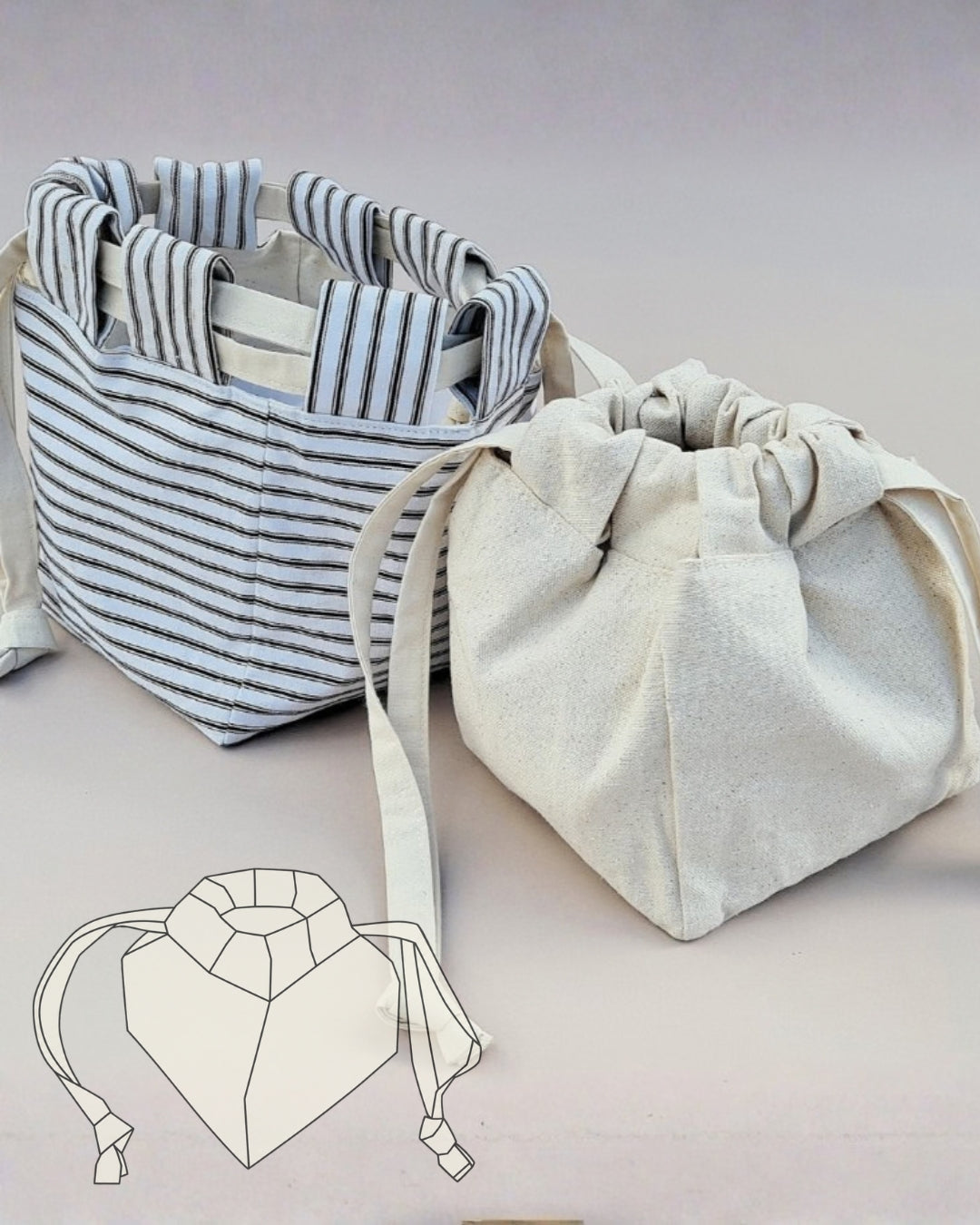 Dumpling Bag PDF Pattern (2 Sizes)