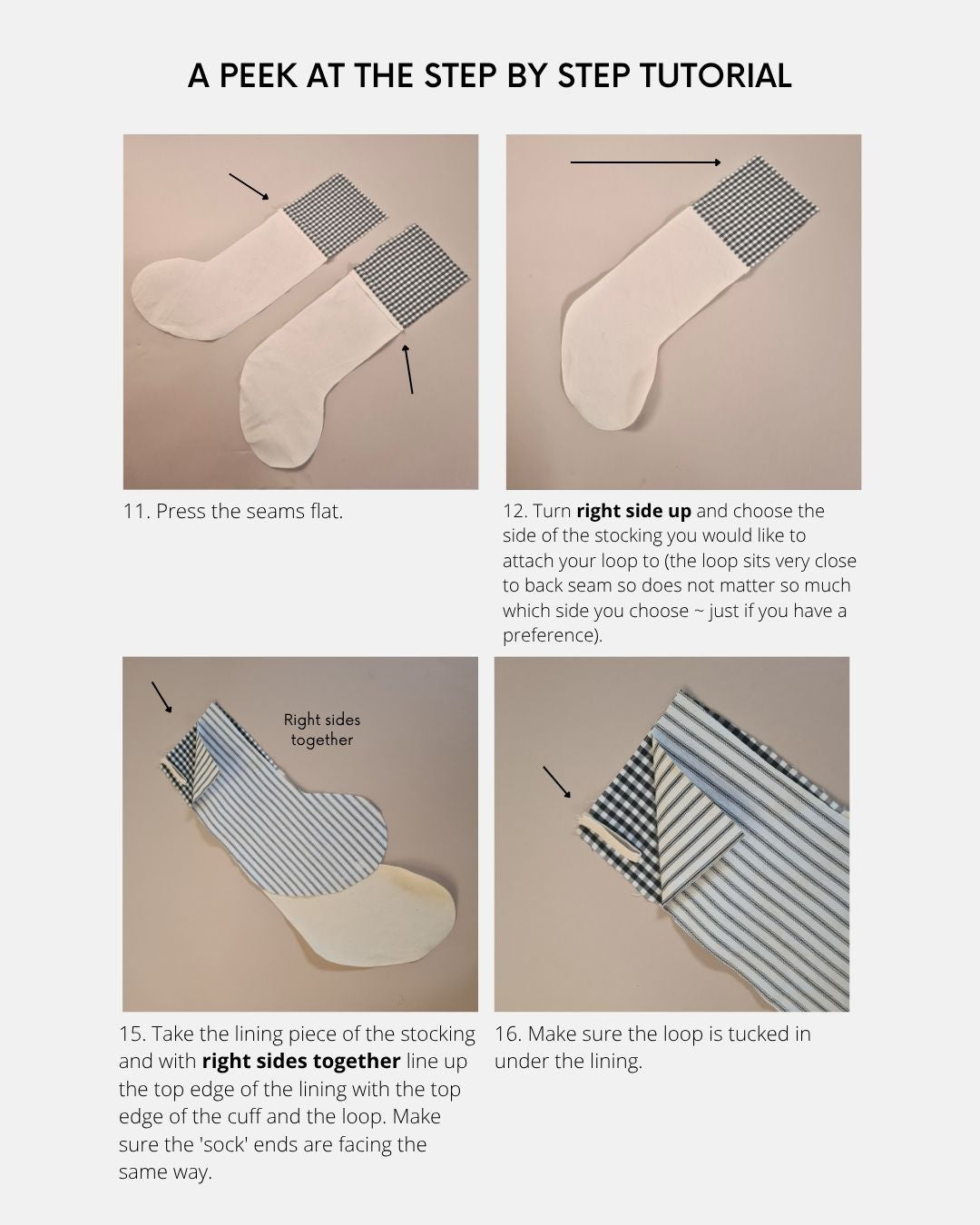 Cuffed Xmas Stocking PDF Pattern (3 Sizes)