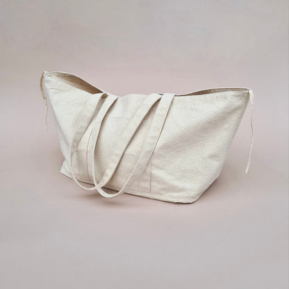 2 Sizes | Utility Tote Bag PDF Sewing Pattern and Tutorial | Instant Digital Download | Tote with Pockets | Reversible Canvas Market Bag