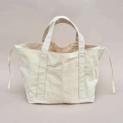 2 Sizes | Utility Tote Bag PDF Sewing Pattern and Tutorial | Instant Digital Download | Tote with Pockets | Reversible Canvas Market Bag