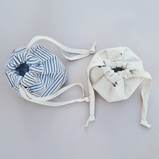 Small & Large Drawstring Pouch | PDF Bag Sewing Pattern and Tutorial | Instant Digital Download | Toiletry Bag | Two Sizes | Make Up Holder