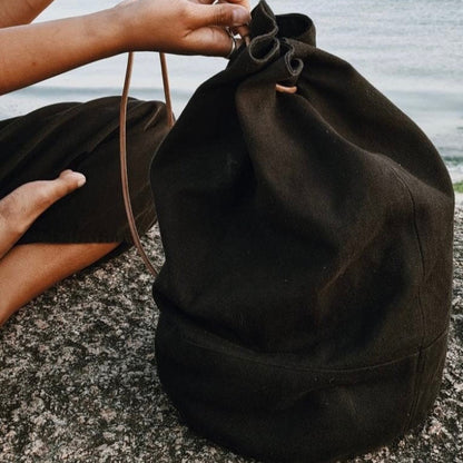 Duffle Bag PDF Sewing Pattern & Tutorial | Instant Digital Download | Round Duffel Barrel Backpack | Camping Travel Bag | Canvas Sports Baga